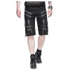 Men Steampunk Casual Short Belt Rock Zipper Summer Gothic Short Pant 